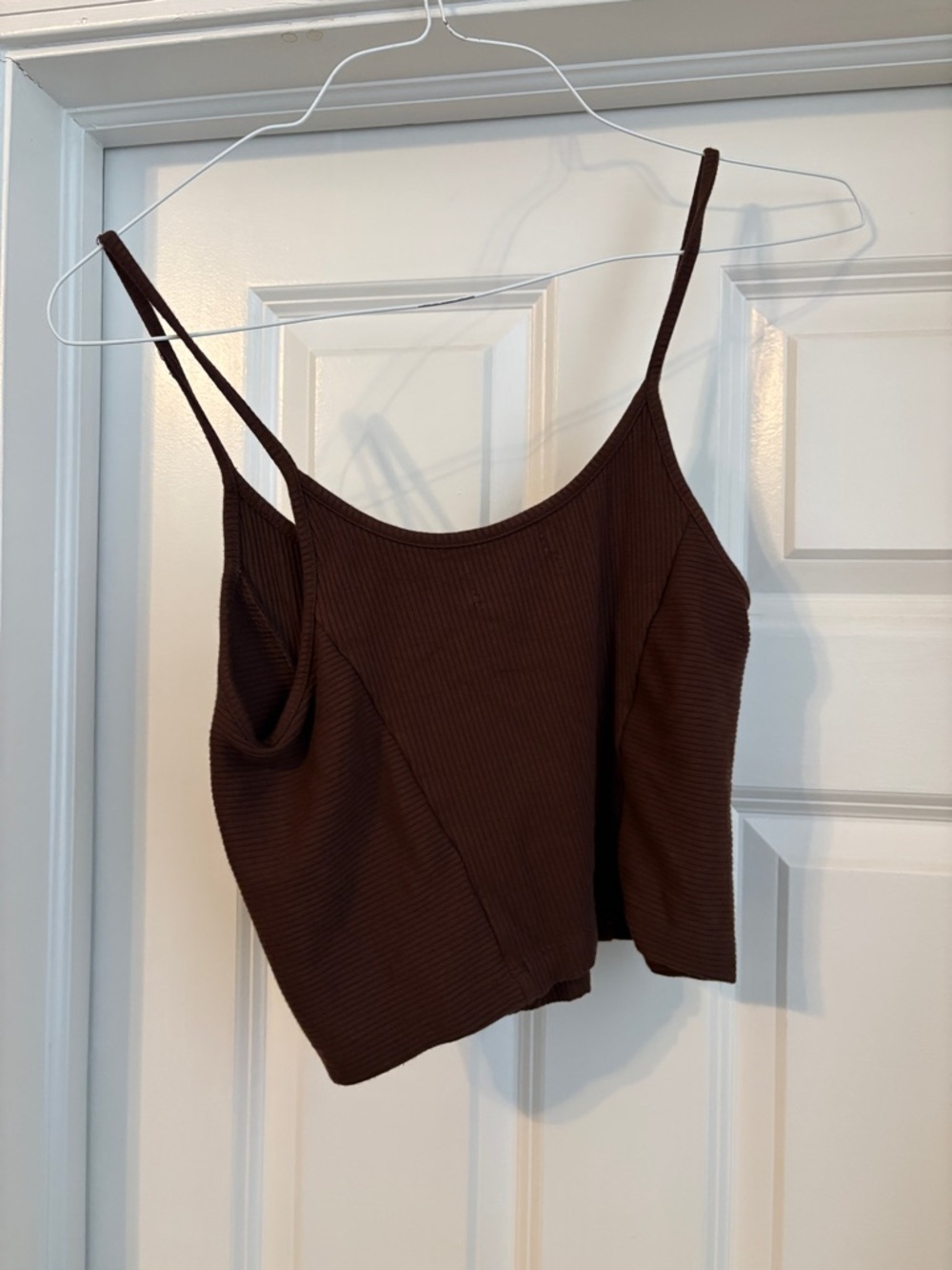 Urban Outfitters Ribbed Cropped Tank Brown Women’s Large Going Out Party Baddie - Picture 4 of 5